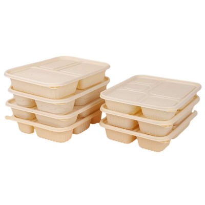 Bulk Cornstarch Compostable Takeaway Containers Biodegradable Meal Prep Boxes for Food Service