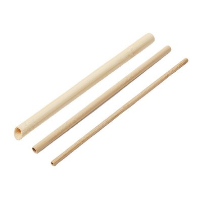 Food-Grade Bamboo Straws No Wax No Paint Flat Tip Disposable Utensils for Bars & Cafes